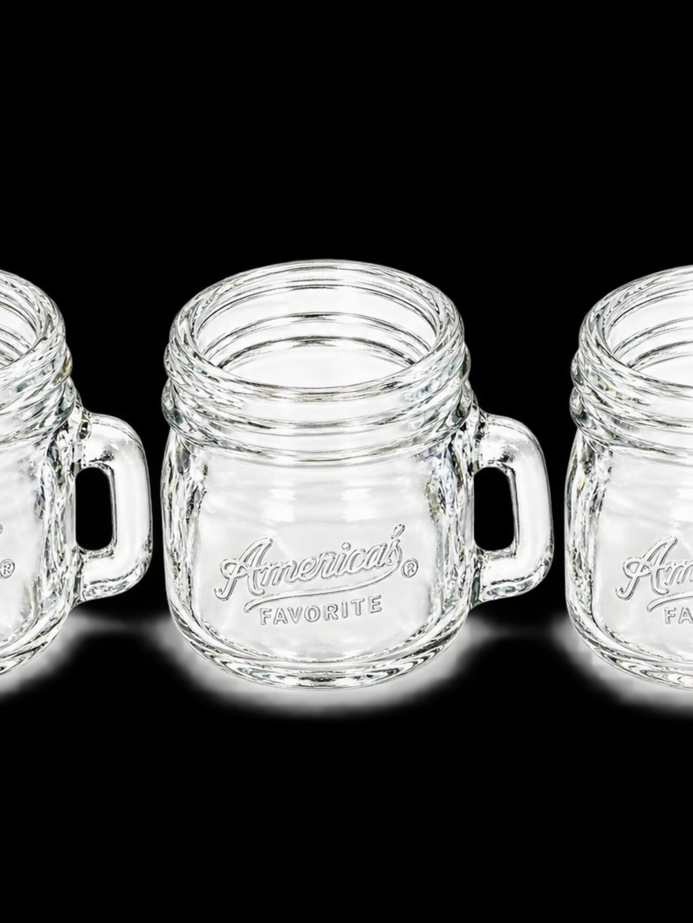 Mason Clear Glass Mini Mug Trio